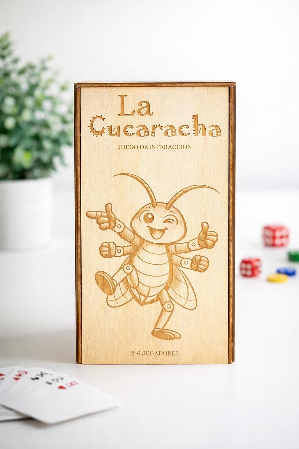 The Roach – La Cucaracha Wooden Dice & Peg Game (2–6 Players)