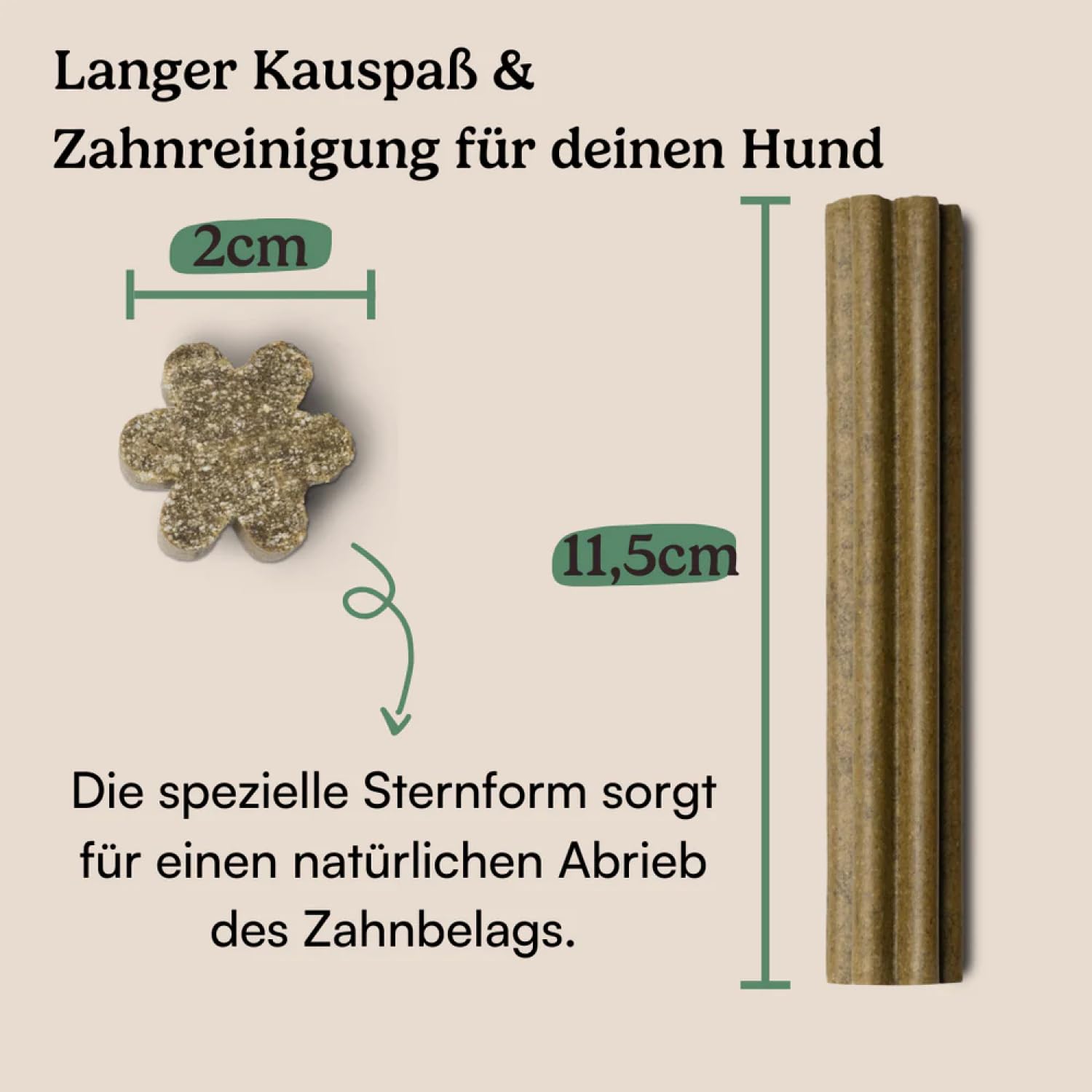 Hunderunde – Zahnfee Dental Sticks 42 STK – vegane Zahnpflege für Hunde – mit Apfeltrester & Pfefferminze – gegen Zahnstein & Maulgeruch – getreidefrei – Hundesnack für tägliche Zahnpflege