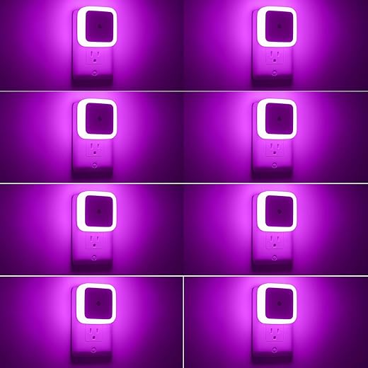 Sujeet Night Light, Night Lights Plug into Wall 8-Pack, Nightlight Plug in Night Light, Dusk to Dawn Night Lamp Led (Pink)
