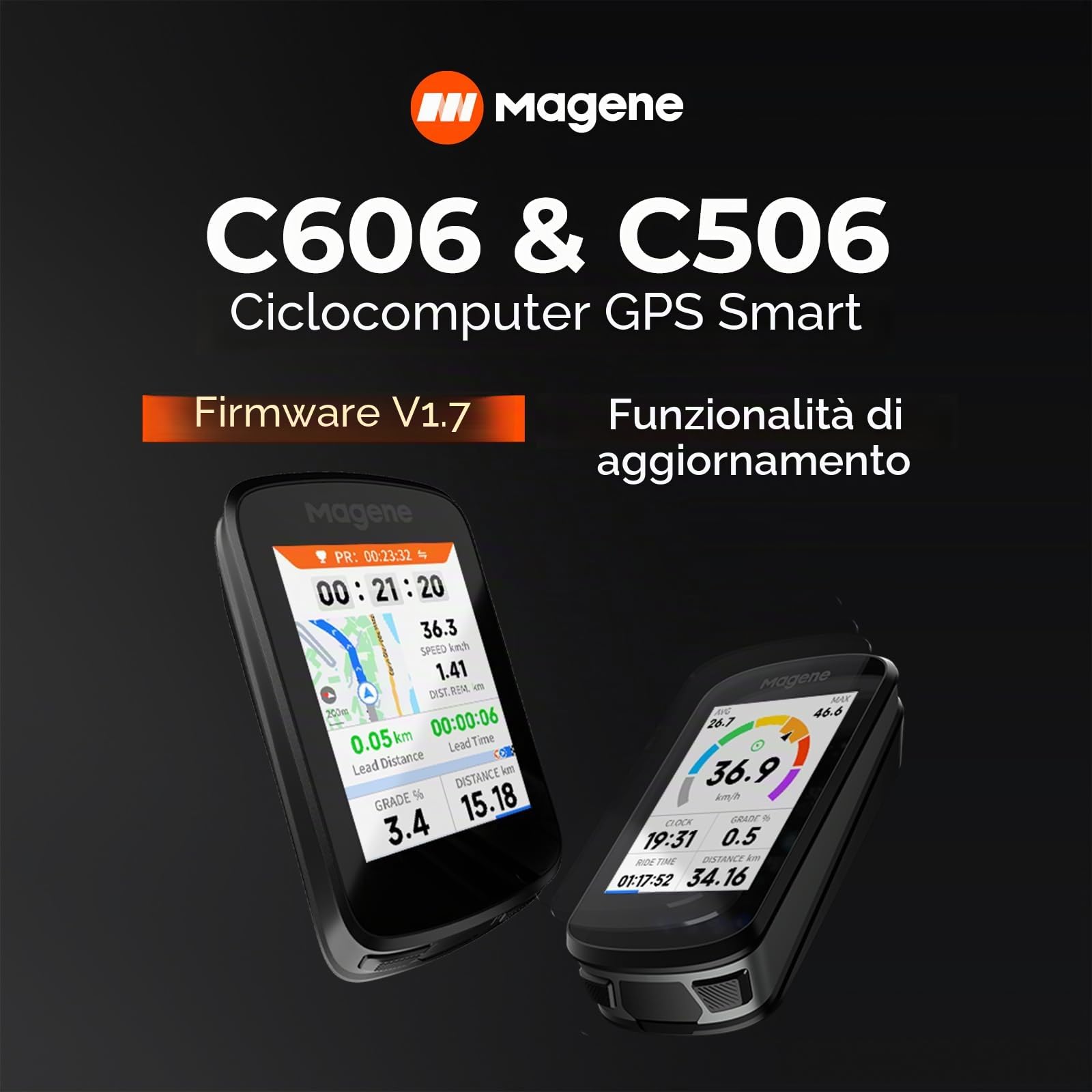 Magene C506 Ciclocomputer GPS Senza Fili Navigazione Cartografica Schermo a Colori Tangibile WiFi Bluetooth