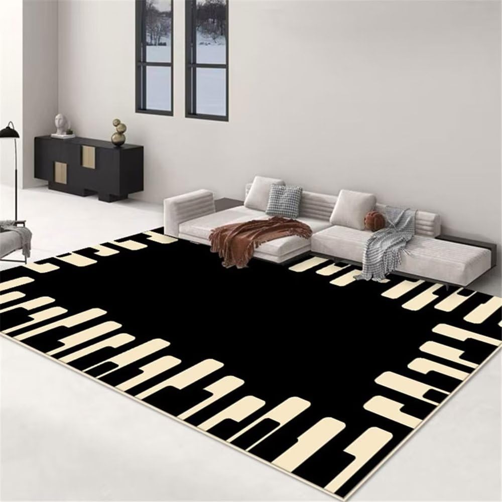 Tapis de salon beige touches de piano 80x160cm