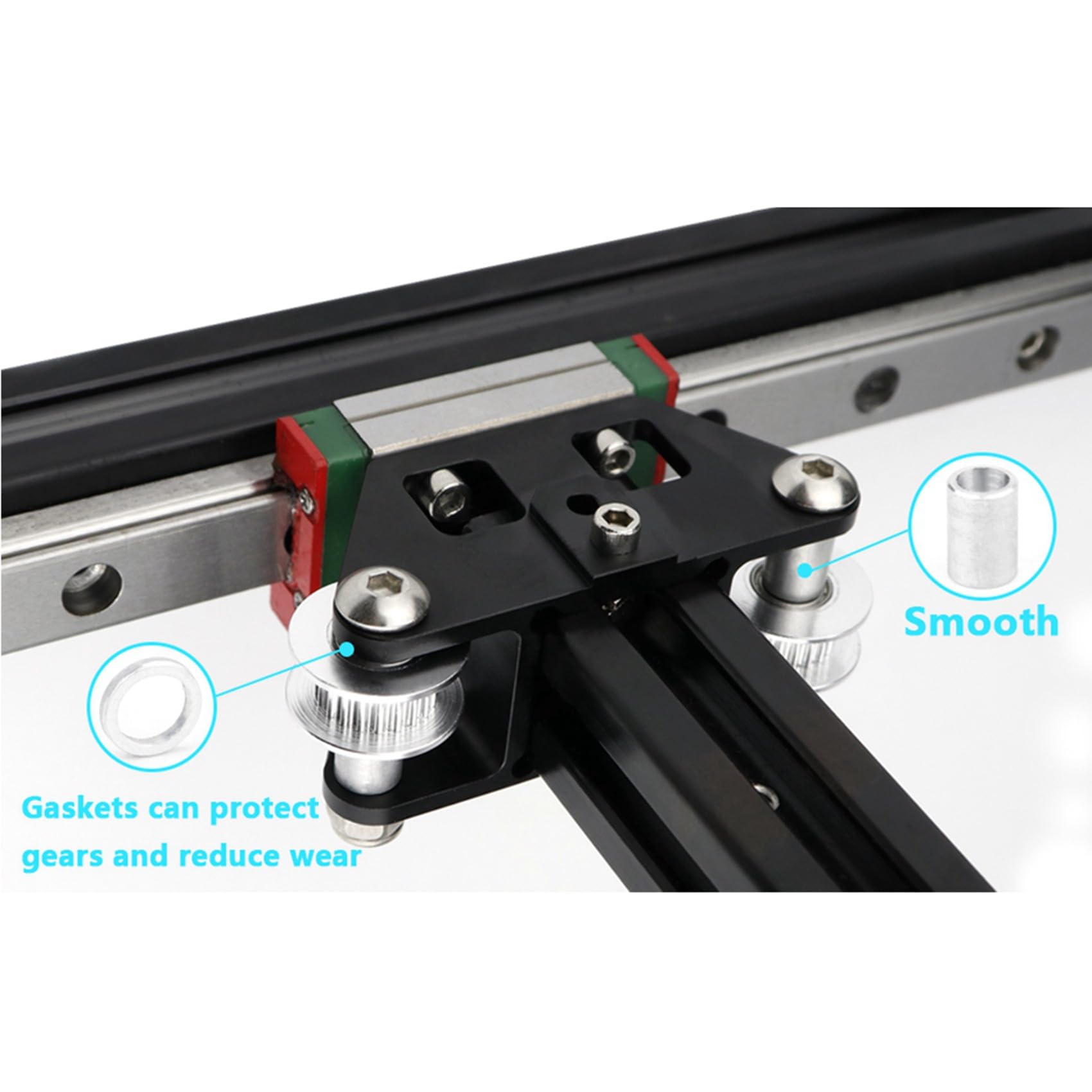 4 CNC Aluminium Y Gantry Guide Akcesoria do Drukowania 3D dla Ultraszybkiej Drukarki 3D VzBoT Lekka