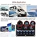 FXC Waterproof Marine Boat Rocker Switch Panel 6 Gang with Dual USB Slot Socket + Cigarette Lighter + Digital Voltage Display LED Light for Car Rv Vehicles Truck (6 Gang Blue Light)