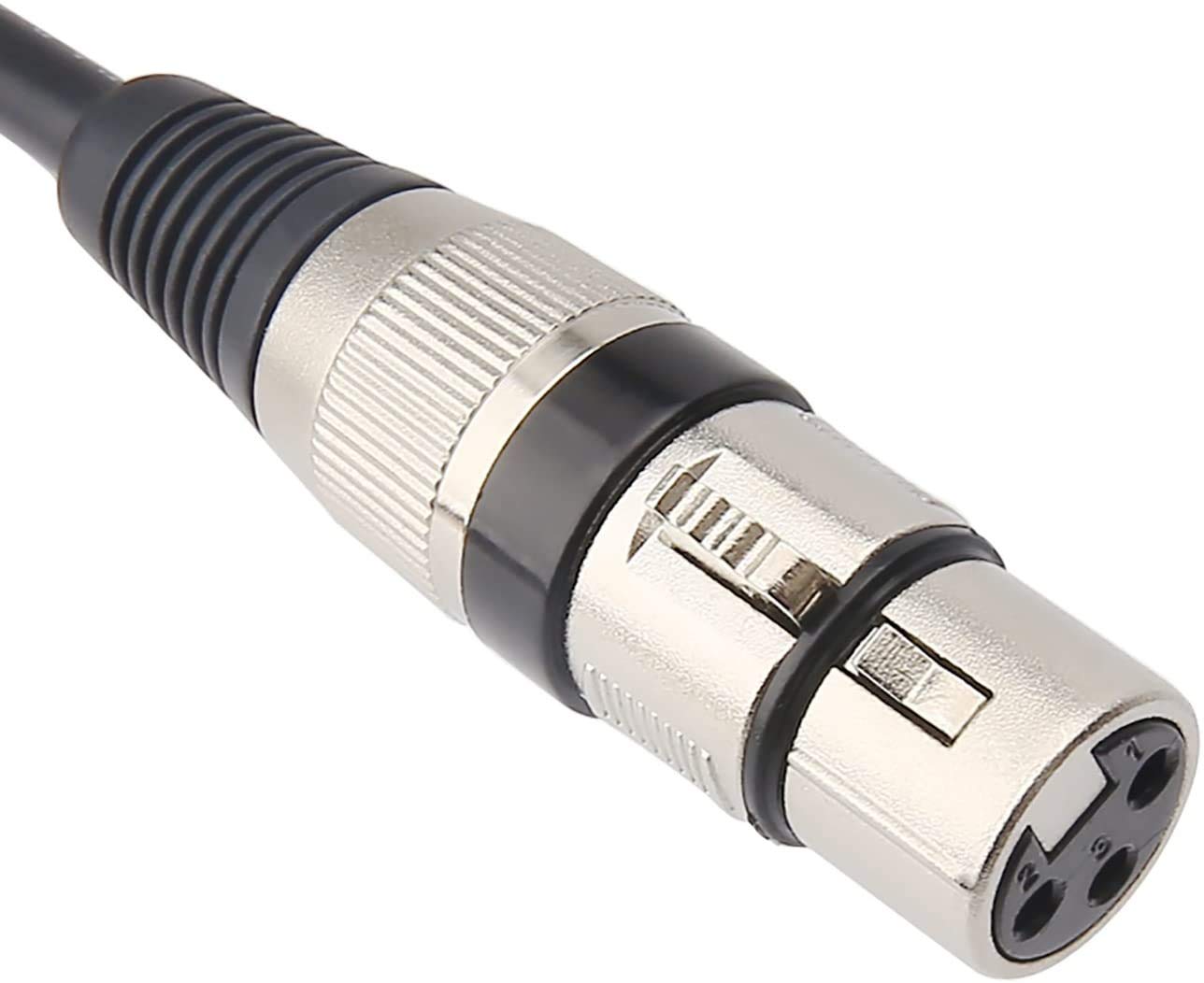 XLR-Buchse auf 6,35 mm TS-Mono-Klinkenstecker, unsymmetrisches Mikrofonkabel für dynamisches Mikrofon, 4,5 m