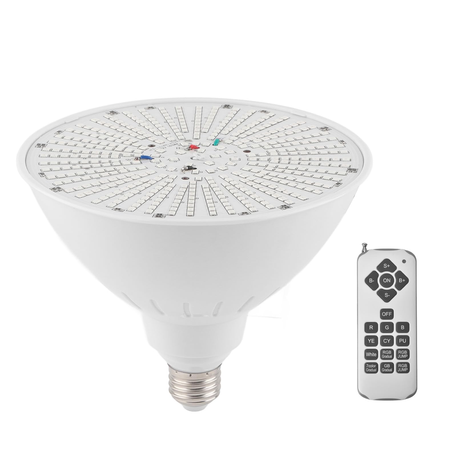 Żarówka LED do Basenu z Pilotem, Zmieniająca Kolor RGB żarówka do Basenu na Domowe Przyjęcie Przy Basenie, Rozmiar 6,7 X 6,7 X 5,5 Cala