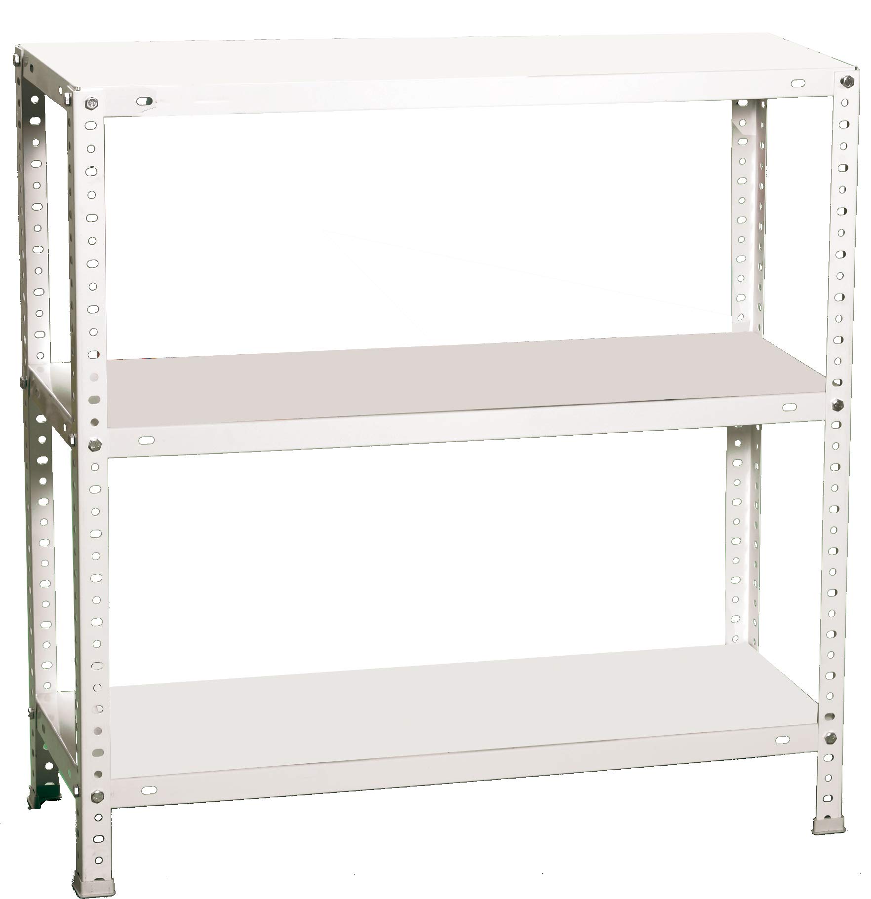 Simon Rack Regał metalowy 900x900x400 mm, 3 półek, nośność 75 kg na półkę, regał magazynowy i garażowy, stabilna konstrukcja, łatwy montaż, kolor Białe – Simon Classic
