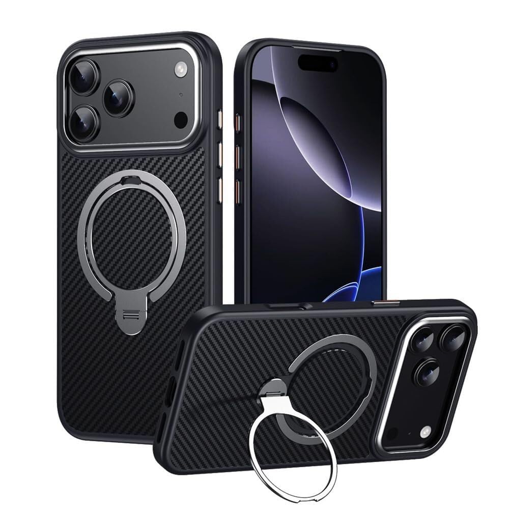 Coque iPhone 17 Air en fibre de carbone grise premium robuste