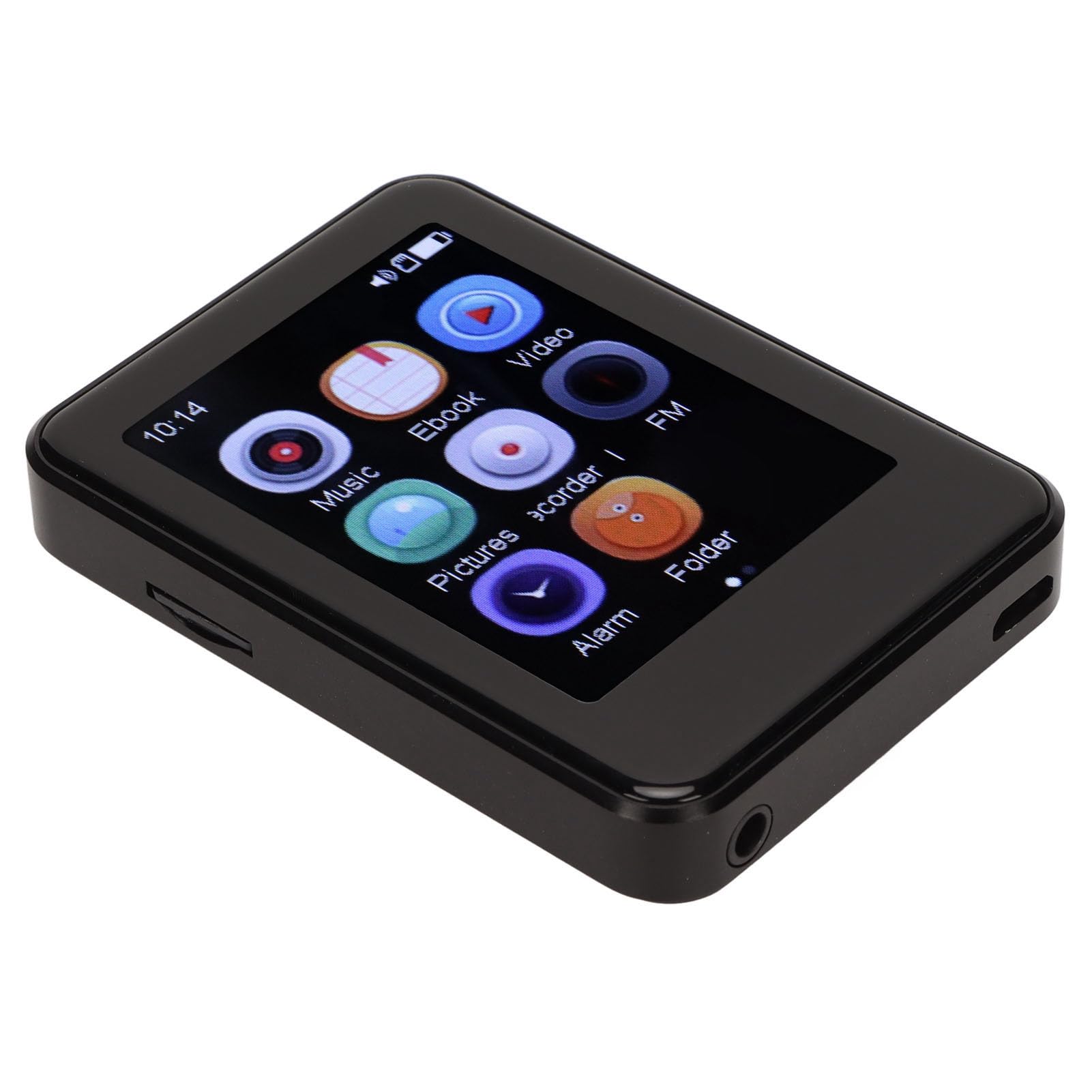 Cryfokt Reproductor MP3 MP4 Bluetooth 5.0 Reproductor de Música Portátil con Pantalla Táctil para Niños y Adultos Aleación de Zinc de 2,5" (32GB)