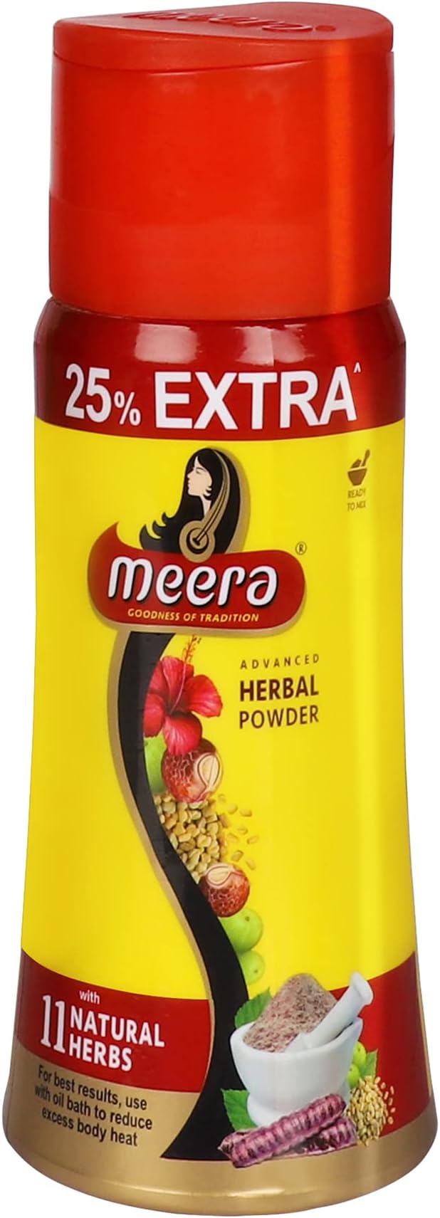 Meera Advanced Herbal Hair Wash Powder (150gms)(5.29 Ounces).