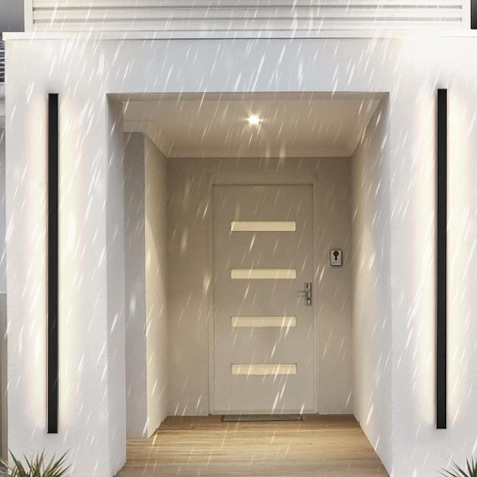 Applique murale LED extérieure noire de 200 cm pour illuminer votre terrasse