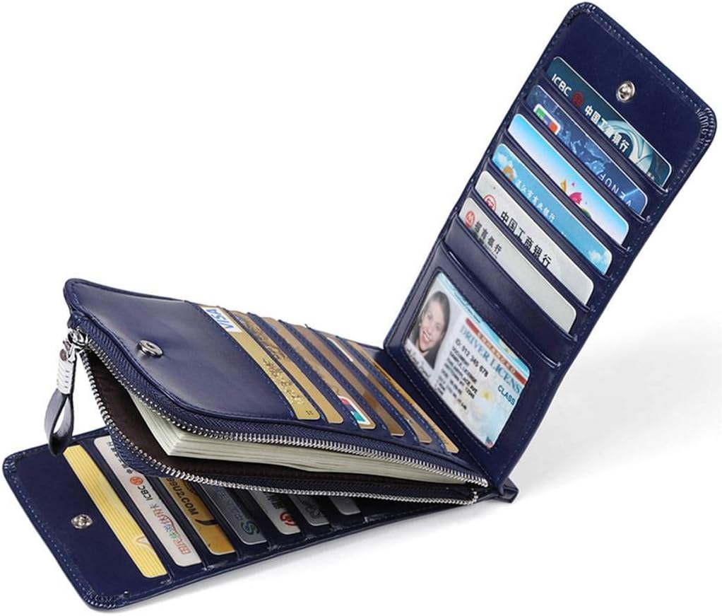 Huztencor RFID Wallet Women Large Size Bifold Multi Card Wallet Case with Zipper Pocke Credit Card Holder for Women | Credit Card Holder, RFID Blocking - Image 3