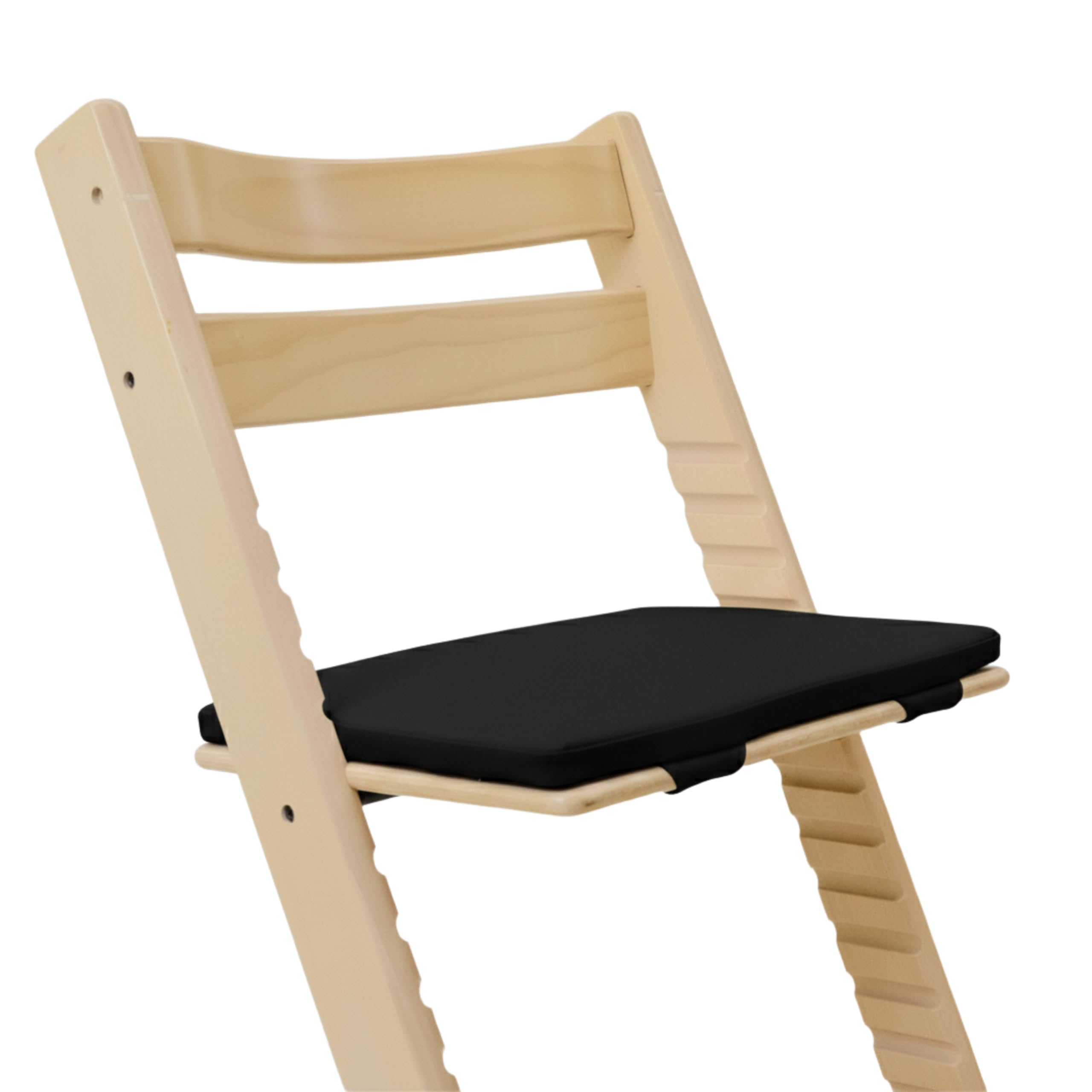 COZYKIDS Tripp Trapp Compatible Baby Cushion | Waterproof High Chair Cushion | Soft Foam Padding (Black, Large Seat Pad)
