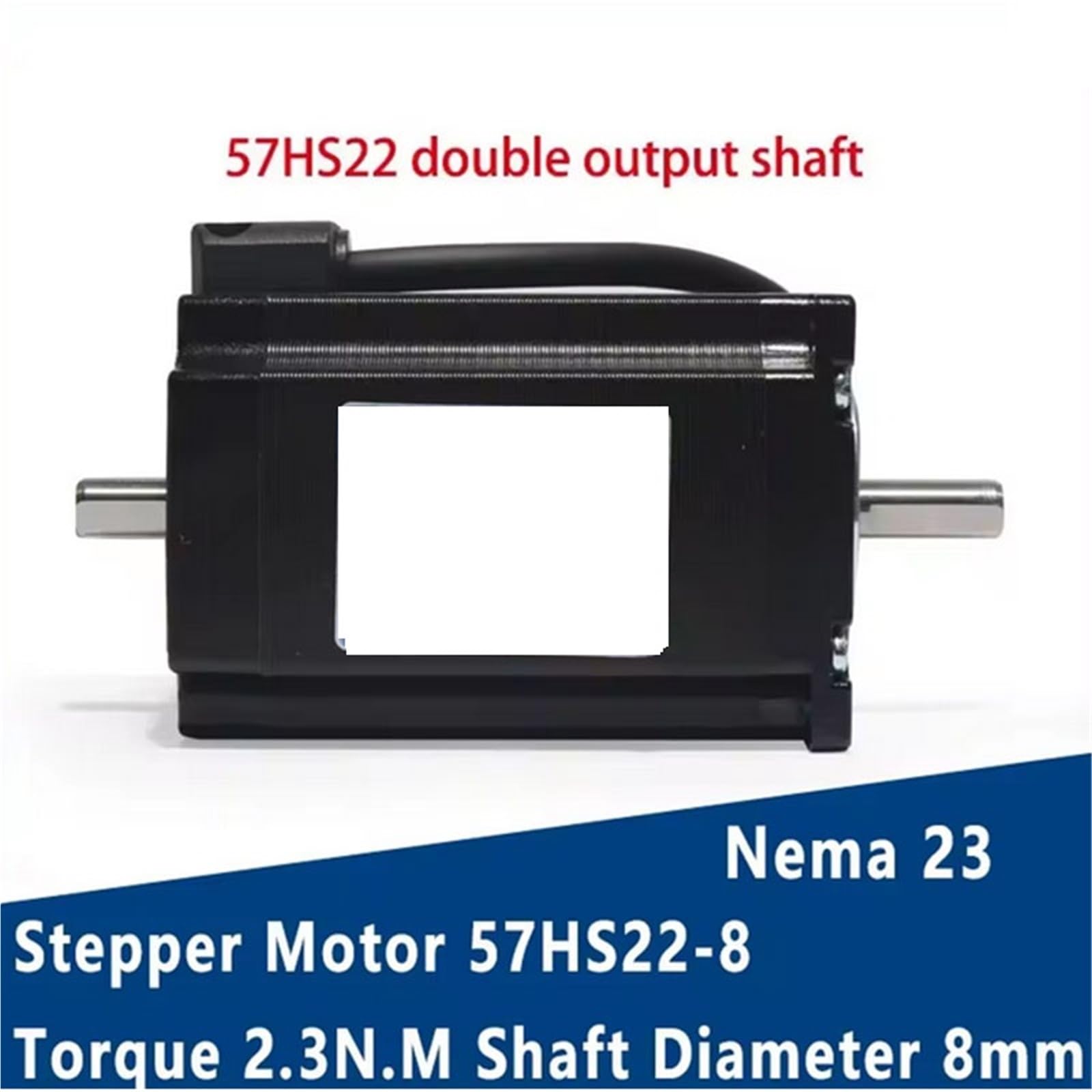 closed loop stepper motor Driver 2,3 NM Nema23 Zweiphasen-Schrittmotor und DM542-Treibersatz, 81 mm Länge, D 6,35 mm/8 mm, für CNC-3D-Druckermonitor Schrittmotor(Double-shaft set)