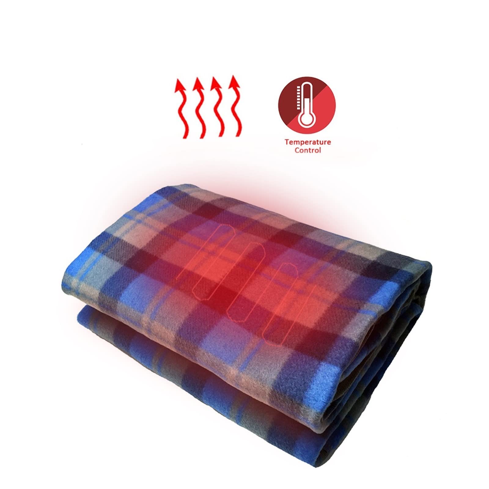 Couverture chauffante for voiture Couverture chauffante for voiture 12 V Économie d'énergie Couverture chauffante électrique chaude Tapis de réglage de la température Tapis chauffant Couverture électr
