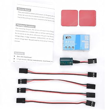 Flight Controller Stabilizer, F50A 3-Axle Gyro A3 V2 Airplane Gyro Stabilizers, Multifunctional Flights Controller System for RC Fixed Wing Airplane, Metal