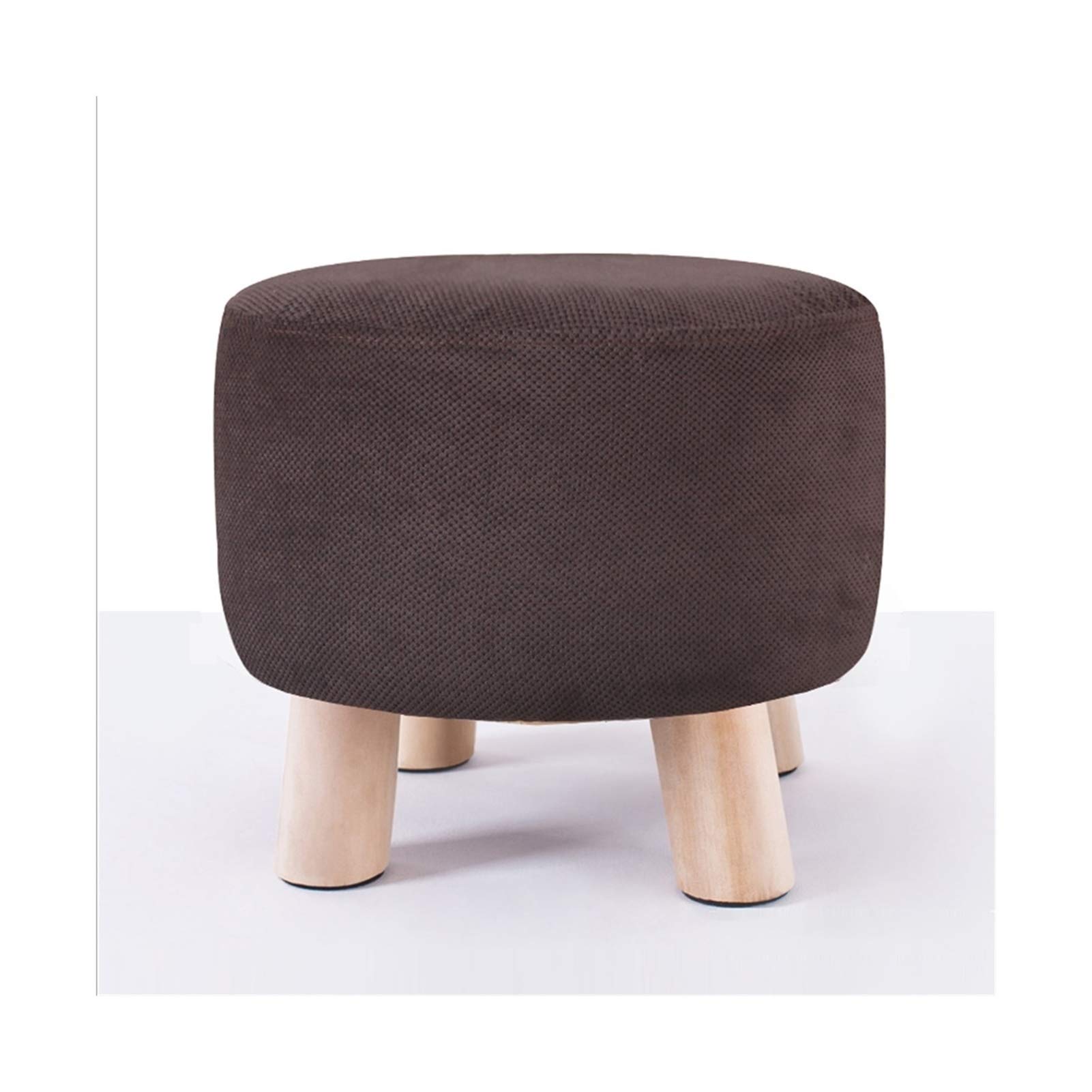 YUBIN Ottomans for Bedroom Sofa Footstools Small Wooden Foot Rest Stool Ottoman Low Chair Stool Seat Simple Decor for Living Room Bed Room Upholstered Ottoman (Color : Brown)