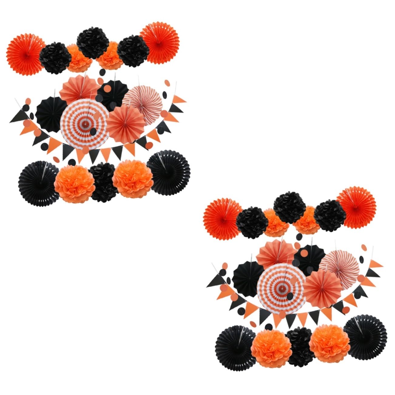 Bannières papier Halloween Vaguelly pour décoration fête intérieure et extérieure