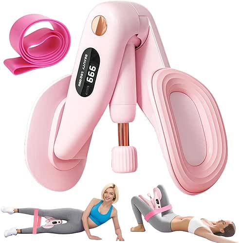 Inner Thigh Exerciser 2025 with 30 LB Resistance Bands, 10-78