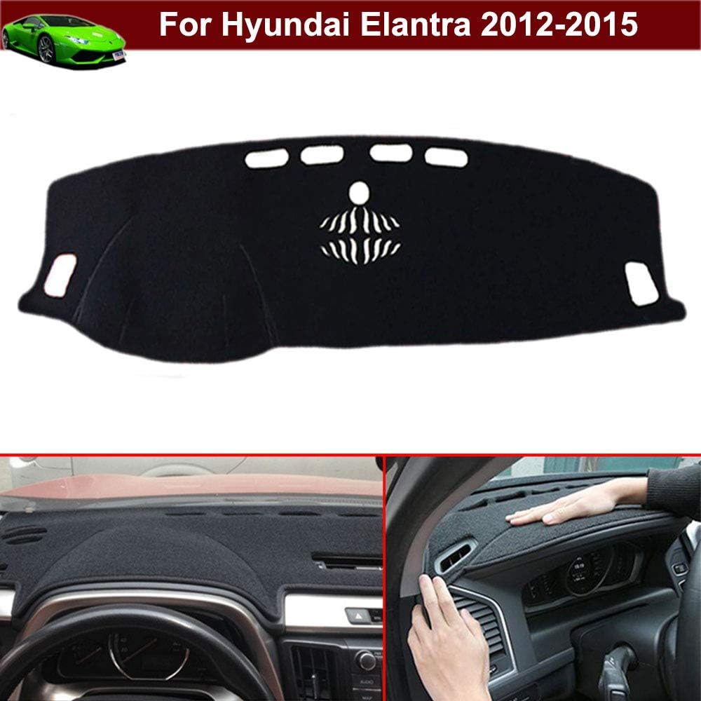 New 1pcs Black Non-Slip Dash Mat Dashboard Mat Dash Carpet Dash Covers Dashboard Cover for Hyundai Elantra 2012 2013 2014 2015