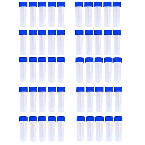 36 tubos de crio de 0.2fl oz, tubo de plástico graduado con tapas de tornillo, botellas de prueba pequeñas con tapa, material de polipropileno, con