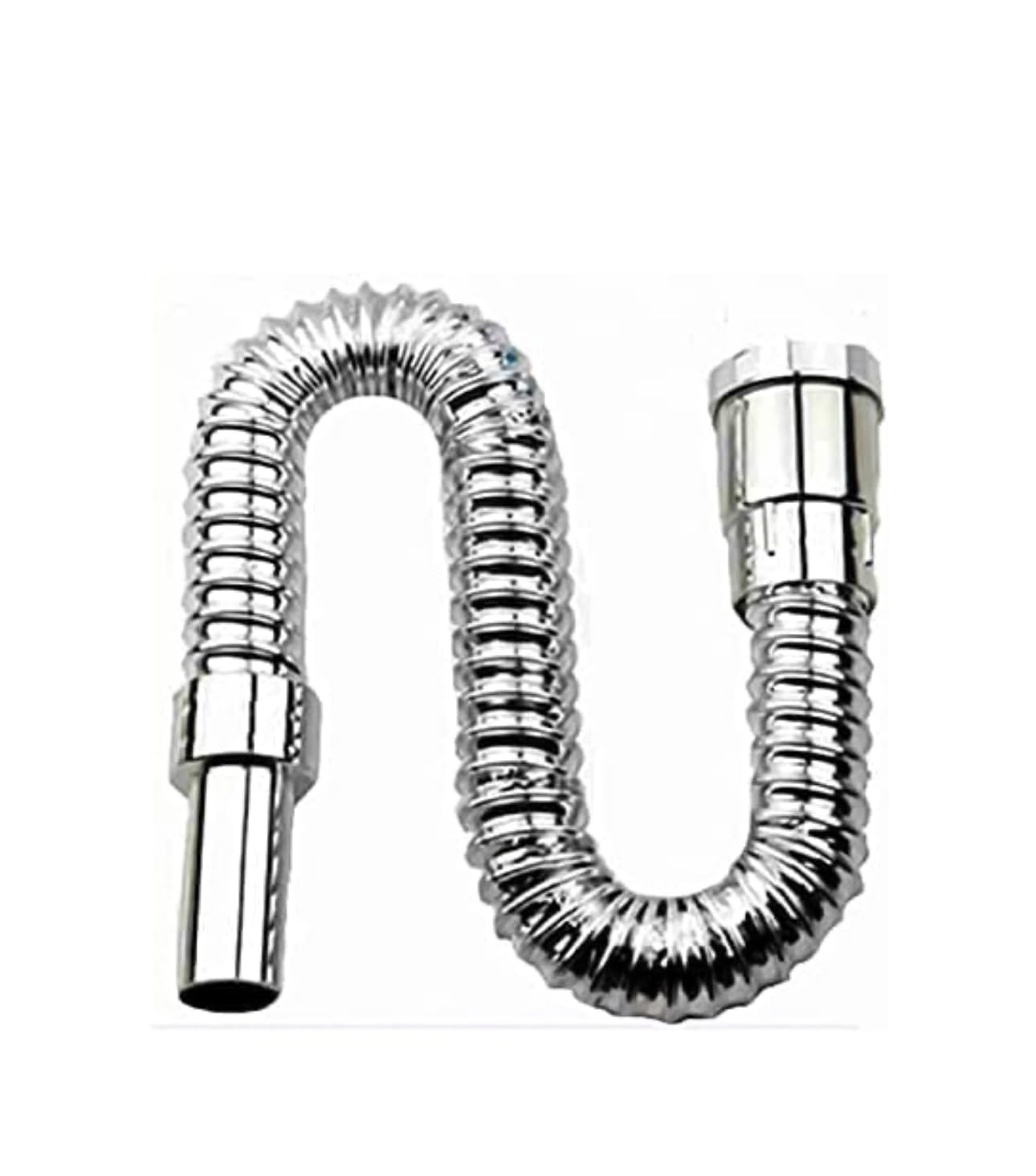 PC Product Chrome Waste Pipe 1 1/4 Inch Flexible PVC Hose for Wash Basin, Kitchen Sink & Bathroom | Heavy Duty CP Drain Hose Outlet Tube Connector | Leak-Proof, Rust-Free Water Outlet Pipe, Universal-image-8