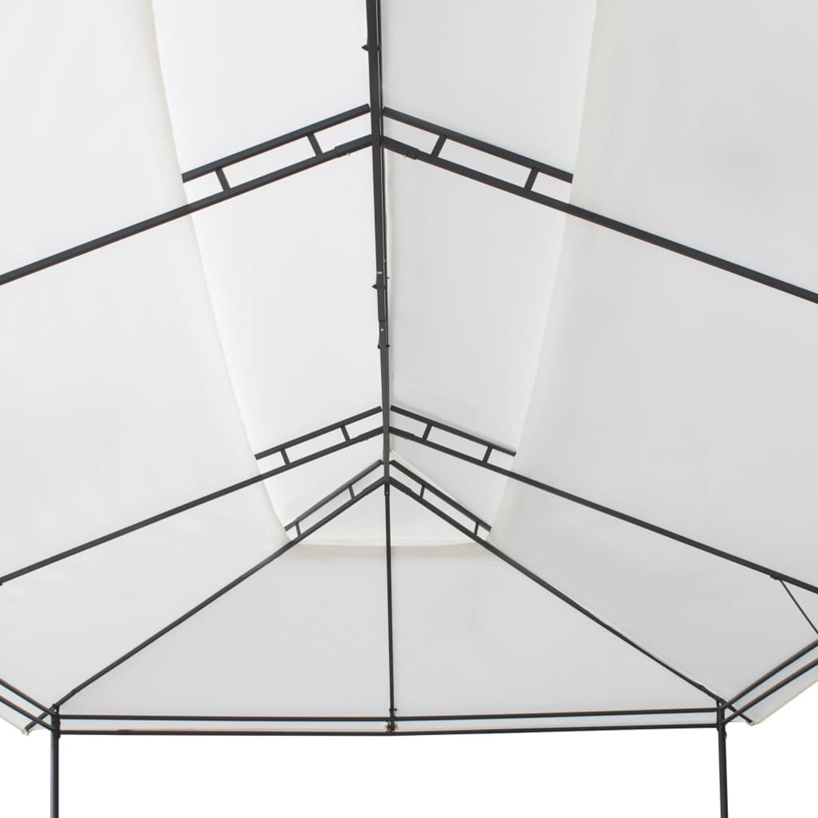 Homgoday Altana zewnętrzna, altana 600 x 298 x 270 cm biała 180 g/m², altana zewnętrzna do ogrodu, balkonu, tarasu, składana altana ogrodowa,