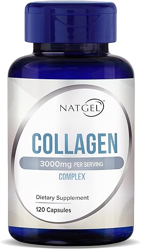 Péptidos de colágeno (tipo I y III) 3000 mg - 120 cápsulas Colágeno hidrolizado prémium para piel, cabello, uñas y articulaciones