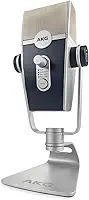 AKG Pro Audio Lyra Ultra-HD, quatro cápsulas, modo multicaptura, microfone condensador USB-C para gravação e streaming, Prata, 3 feet, C44-USB