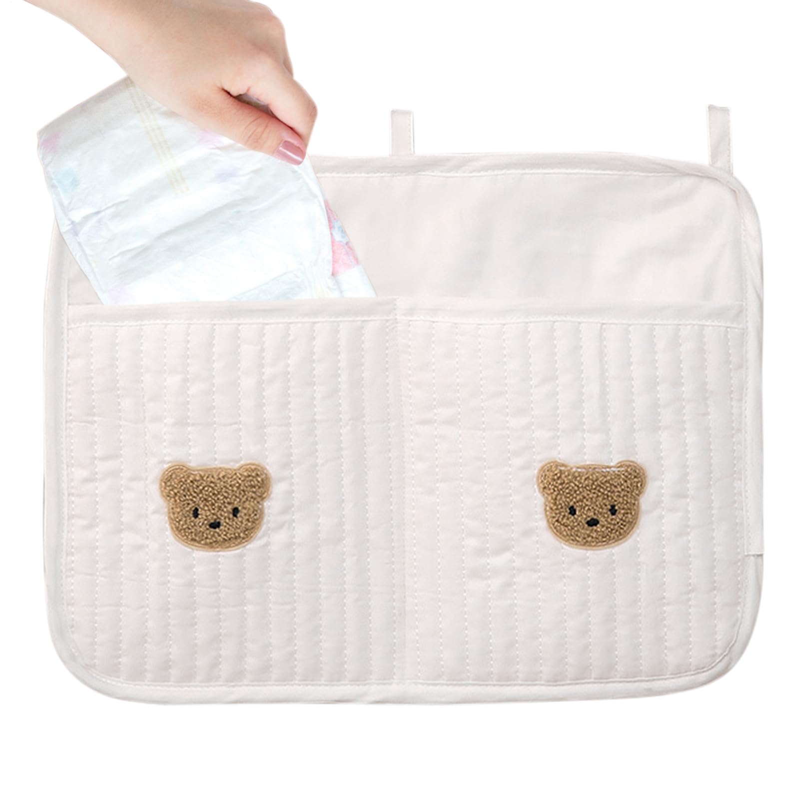 Crib Organizer – Multifunctional Cradle Bag for Easy Access to Baby, Bedside Nursery Organizer with Durable Design, Bassinet Storage Attachment for Cribs, Toys, and Diapers