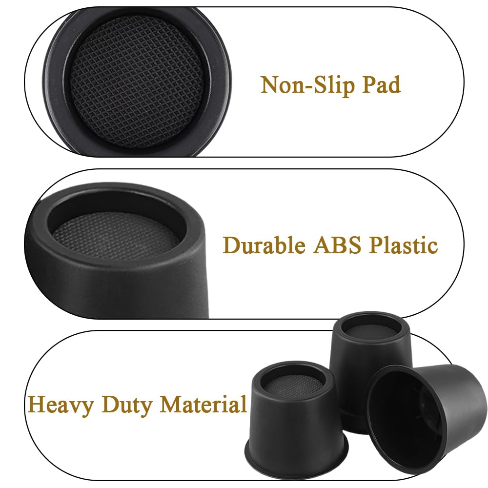 Elevadores de muebles de plástico resistente 10 cm, redondos, para cama, sofá, escritorio, silla