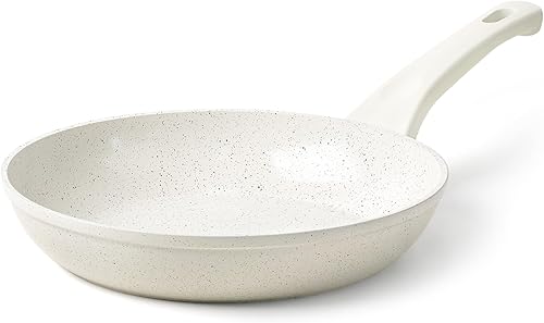 Miniatura 11 de Innerwell Sartén Antiadherente de 8 Pulgadas - Sartén Antiadherente de Cerámica Blanca, Sartén Segura y No Tóxica para Huevos y Tortillas, Sartén de