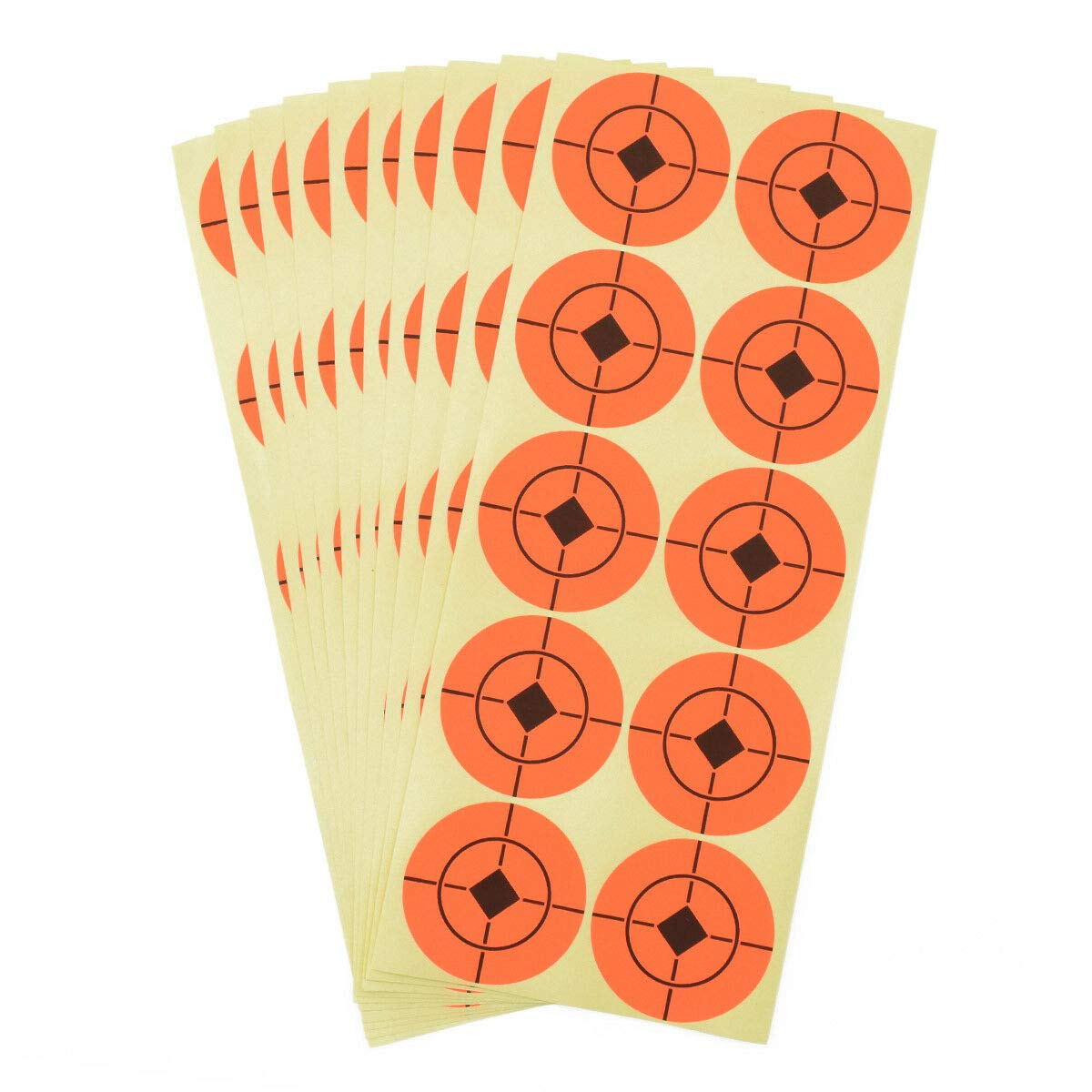 YJZ 250pc 1.96" Orange Target Bullseye Stickers for Shooting Exercises