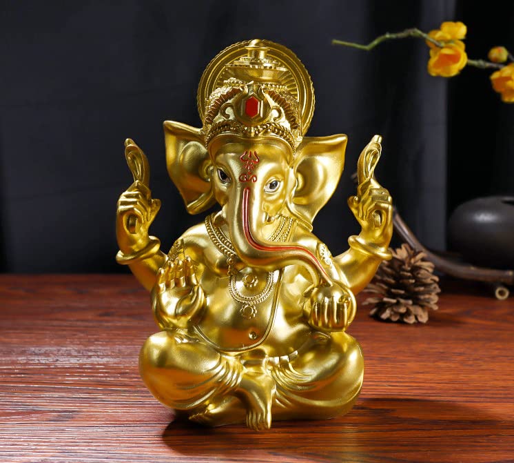 Amazon.co.jp: ガネーシャ 置物 風水 インドの神様 象 オブジェ