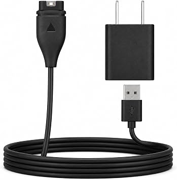 5V 2A Fast Wall Charger for Garmin Watch Charging Cable for Fenix 8 7 7S 7X 6S 6 6X 5S 5 5X Plus, Vivoactive 6 5 4 4S, Forerunner 55 255 745 165 570, Instinct 2 2S 2X, Venu 2 Plus 2S Sq 2 3S