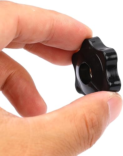 Miniatura 7 de Mozeat Lens Paquete de 10 pomos de estrella de 14 de pulgada, 20 cabezas hexagonales roscadas hembra, pomos de sujeción a través de la perilla de