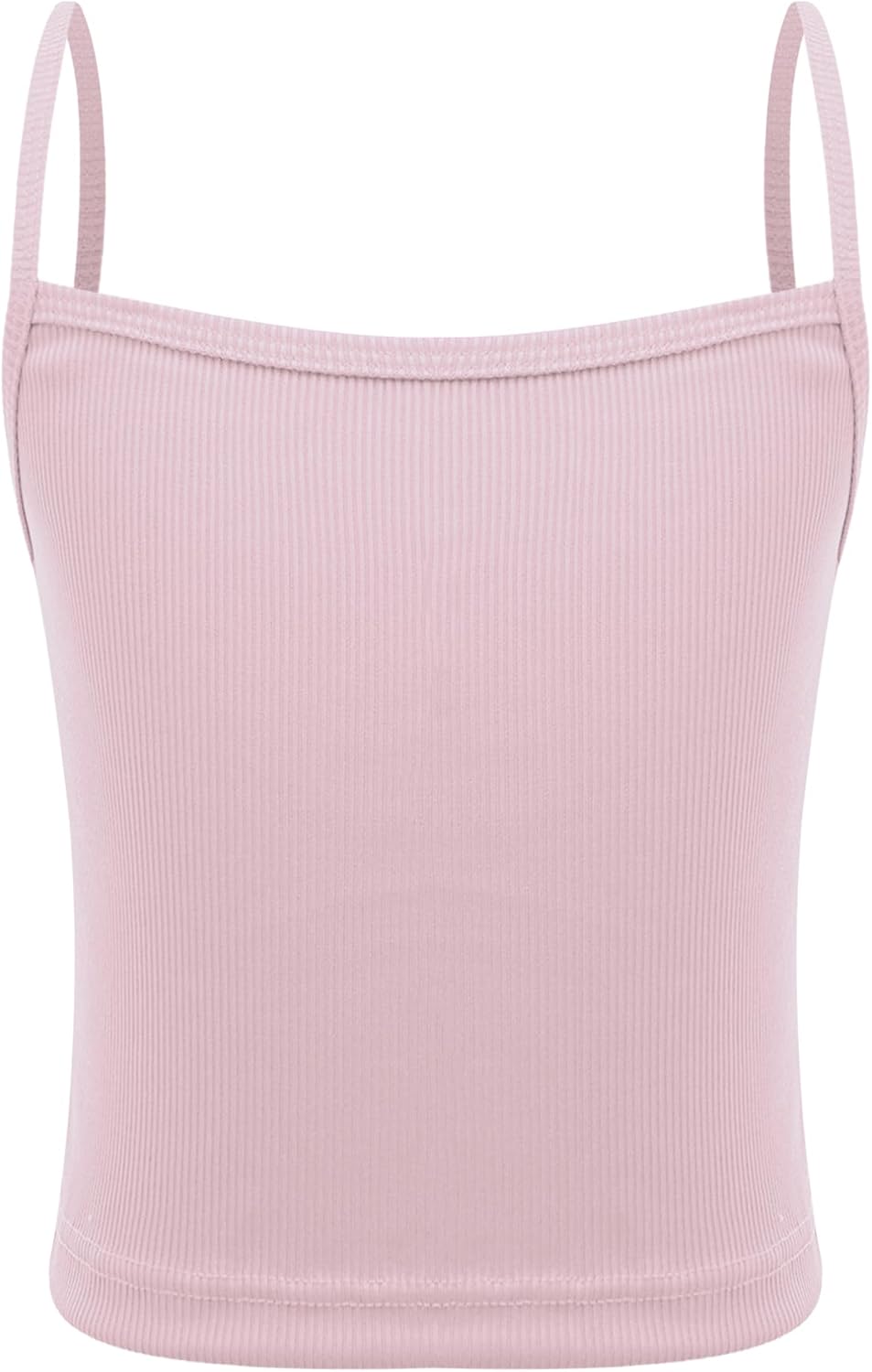 FEESHOW Kids Girls Ribbed Cami Vest Spaghetti Straps Dance Tank Tops Workout Gym Training Vest Undershirts