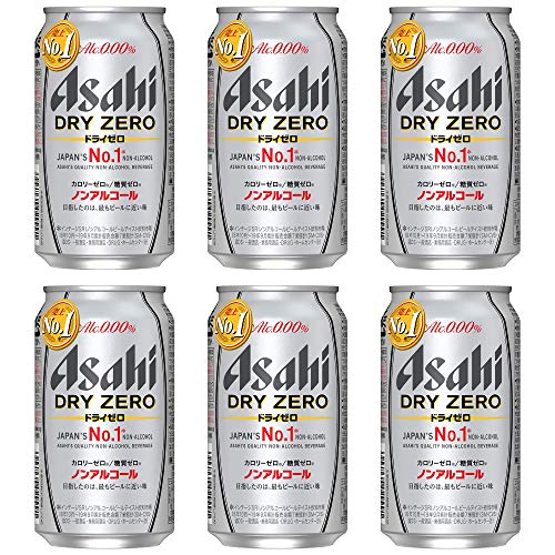 [Pack of 6] [Japan No. 1 Best NA Beer] ASAHI 0.00% Non-Alcohol, Premium Japanese Beer Beverage, , Zero Calories And Gluten Free (DRY ZERO)