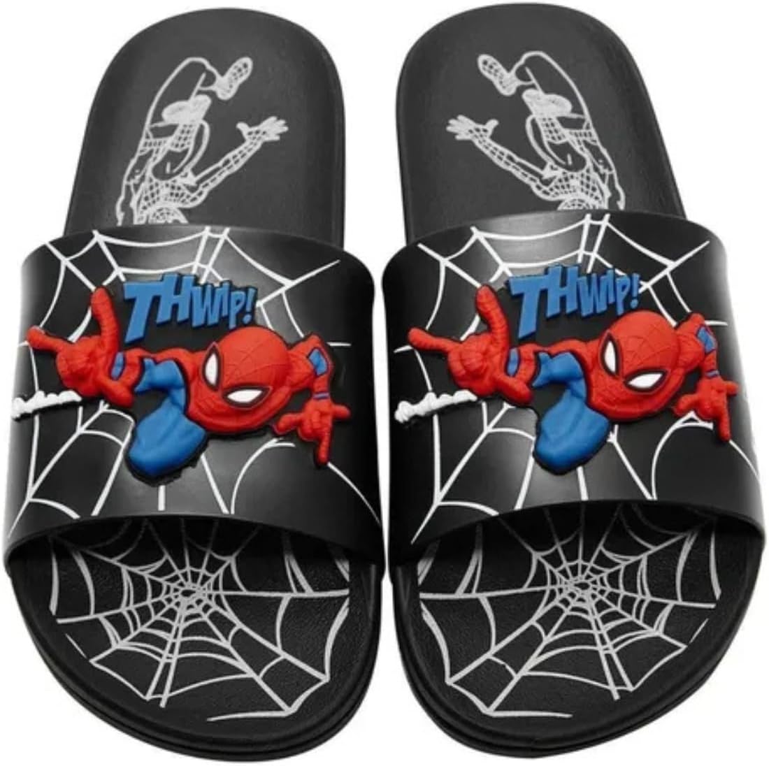 Chinelo Infantil Slide Homem Aranha 3D, Sandália Infantil Menino Masculina, Antiderrapante, Grendene Kids