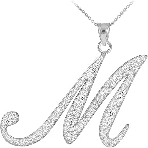 Claddagh Gold Collar con Colgante de Letra Inicial Script de Plata de Ley 925 con CZ - Elección de Letras