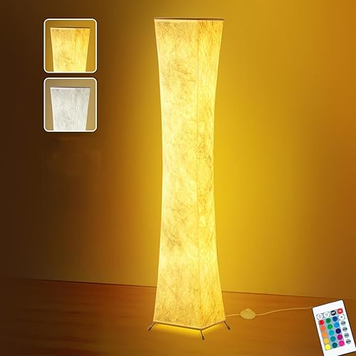 Miniatura 1 de BLUEYE Lámpara de pie, 1800 lúmenes, RGBW 2700K-6500K, control remoto, equivalente a 2 x 80 W, base E26, lámpara de pie que cambia de color para