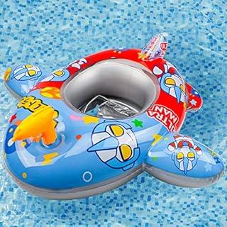 Baby Floats for Pool, Swimming Float Baby Inflatable Floater with Steering Wheel and Horn, Summer Outdoor Water Float
