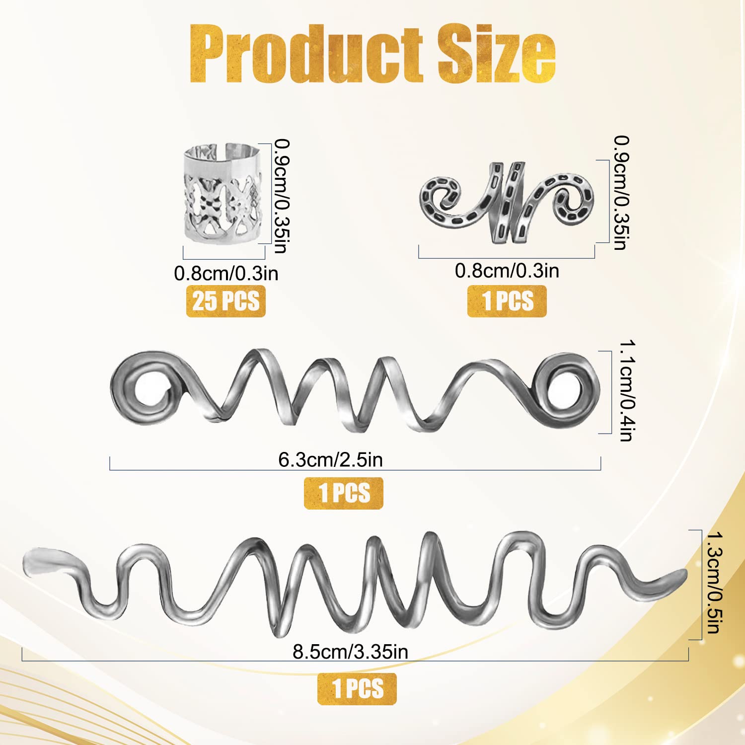 Gioielli Cleopatra Clip Capelli Spirale - 220 Pezzi, 17 Stili, Per Dreadlock E Acconciature Fermi Capelli Decorativi