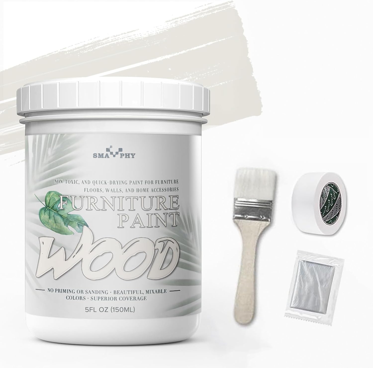 Furniture wood Paint (5 Oz). Allinone furniture paint kit