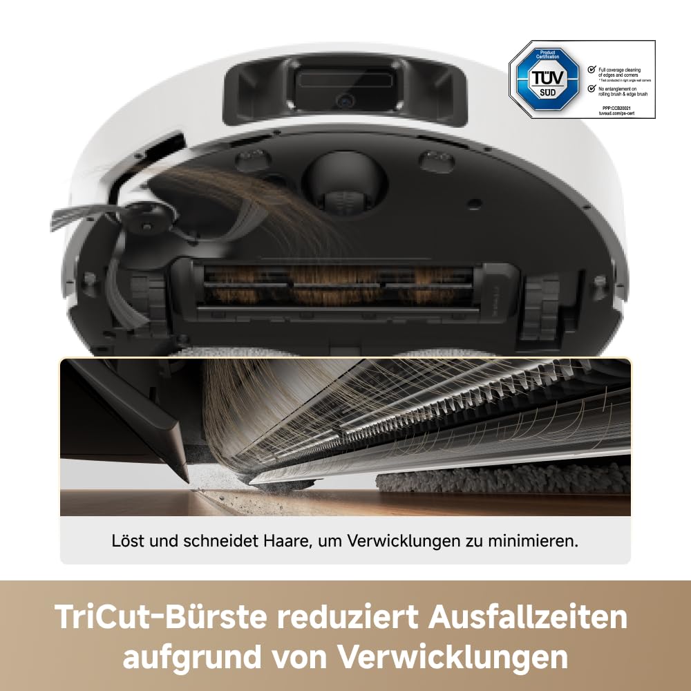 dreame L50 Ultra AE Saug- und Wischroboter Mit automatischer Entleerung und Wischmopp-Selbstreinigung bei 100 °C, 28.000 Pa Saugkraft, Hindernisvermeidung und 360°-Navigation