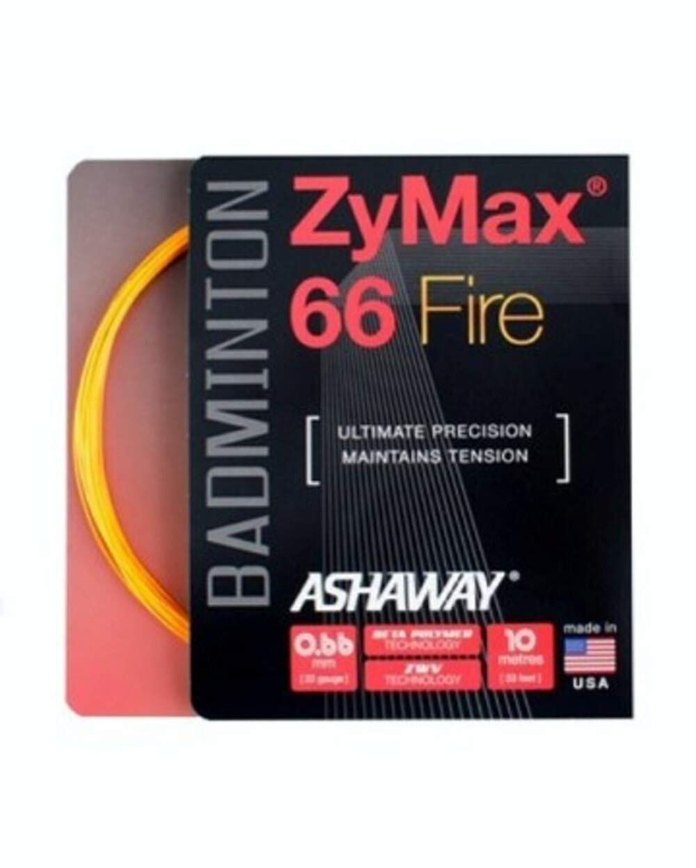 ASHAWAY ZyMax 66 Fire Badminton String Set-Fire Orange-picture-28
