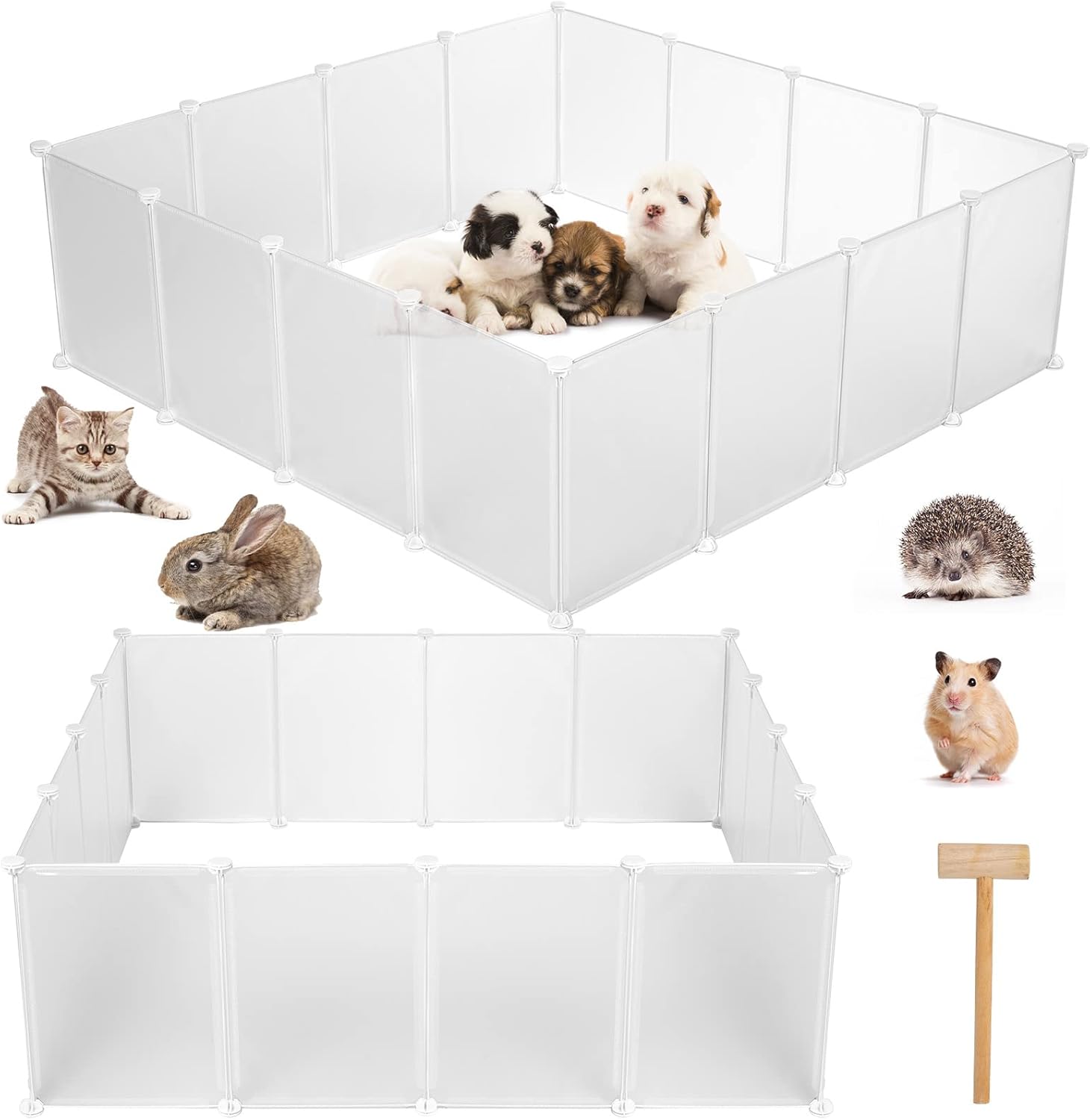 24 Panels Puppy Playpen Pet Playpen Guinea Pig Rabbit Dog