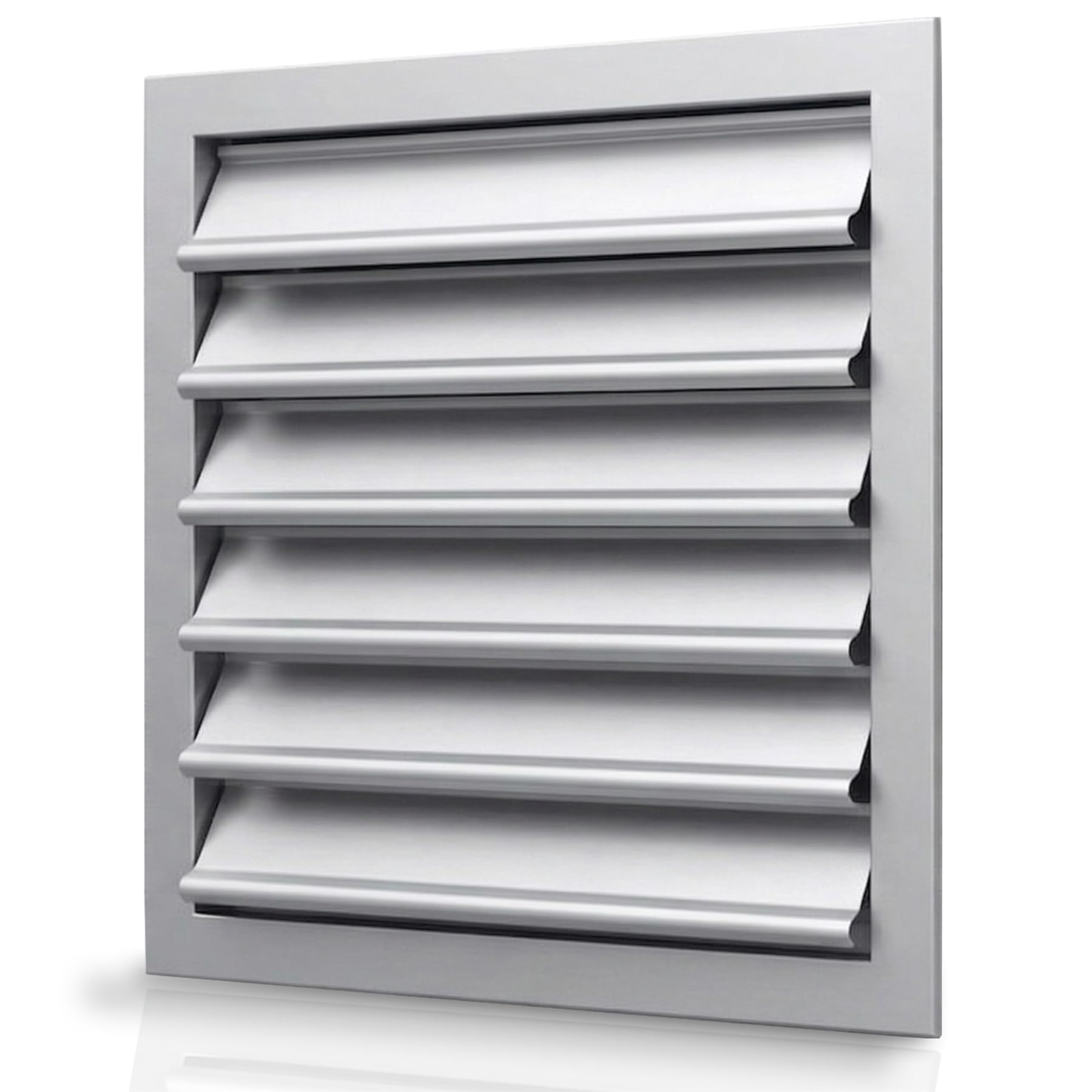 AirTech-UK Gravity Grille 300mm x 300mm Premium Anodized Aluminium Gravity Shutter Louvre Grill for Walls and Crawl Space Ventilation