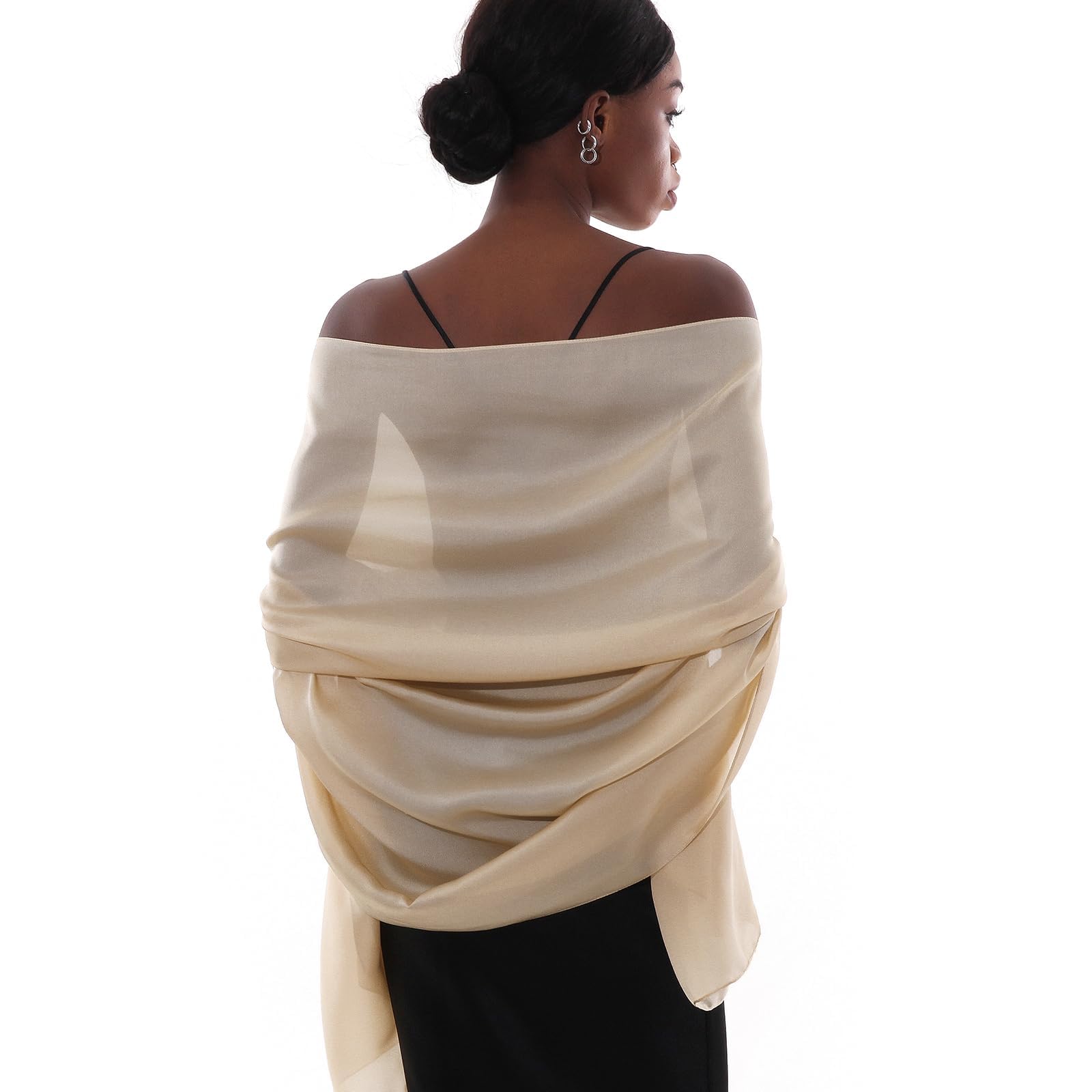 Sciarpa Donna Leggera Scialle Sciarpe Elegante Cerimonia Foulard Pashmina Scilla Stole Primavera Estate