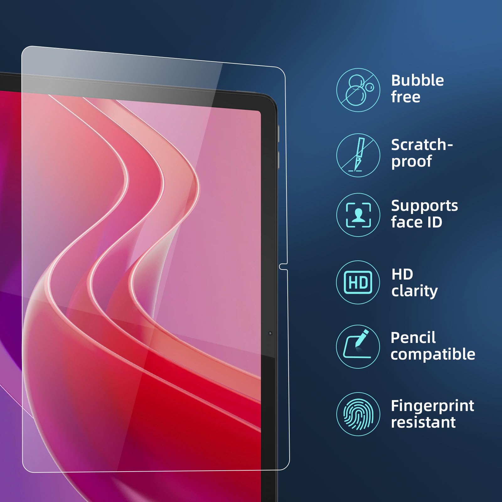 NEW'C 2 Pezzi Pellicola Protettiva Vetro Temperato per Lenovo Tab M11 11 Pollici 9H 0,33mm
