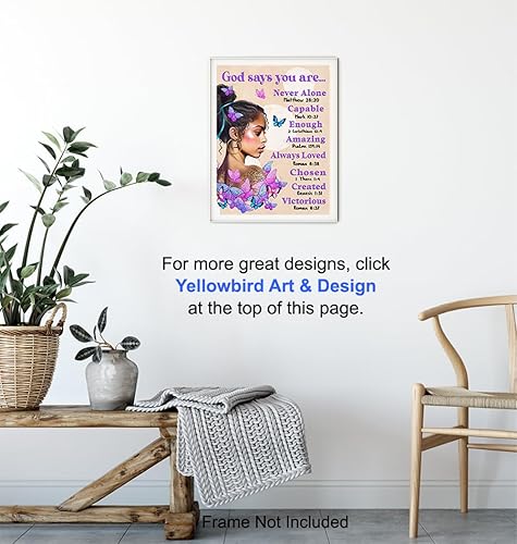 Miniatura 6 de African Americans Wall Art & Decor - God Says You Are - Afro Black Art - Black women Poster - Pink Black Girl Magic - Inspiration Motivation